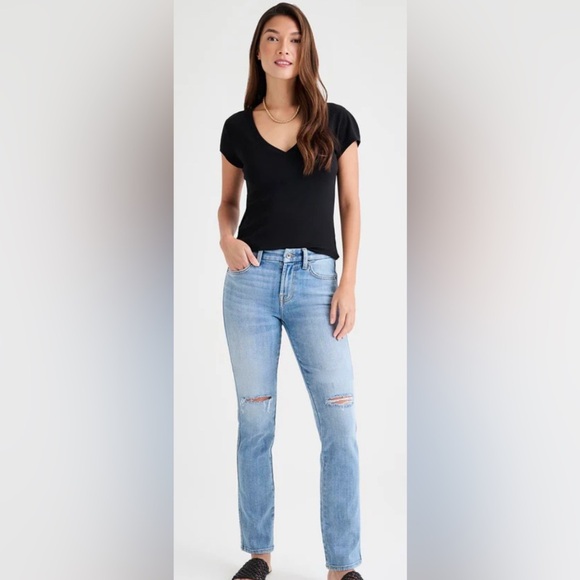 NWT Splendid Midrise Straight Blue Jeans Size 24 Inseam 31” - Picture 2 of 11